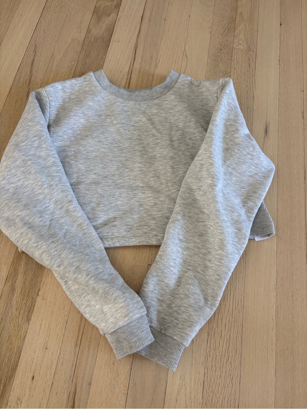 ASOS Light Heather Gray Cropped Crew Sweater